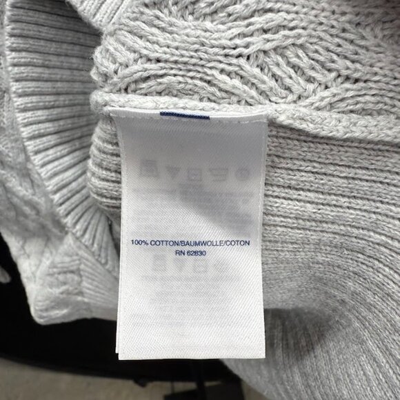 Lands' End Grey Cable Knit Sweater - Picture 4 of 5